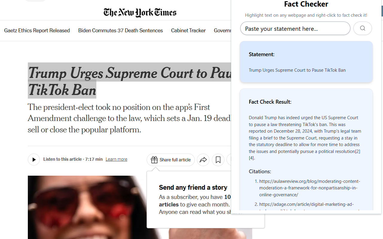 Factuality Screenshot 2